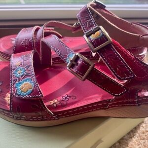 Spring Step L'Artiste Red Multi Sandals